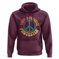Unpaid Peaceful Protester Hoodie Social Justice Floral Peace Sign