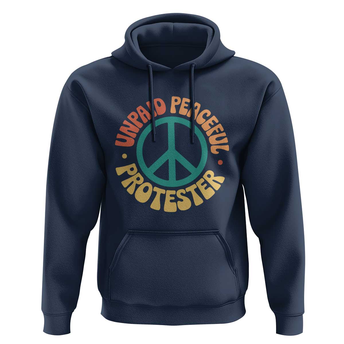 Unpaid Peaceful Protester Hoodie Social Justice Floral Peace Sign