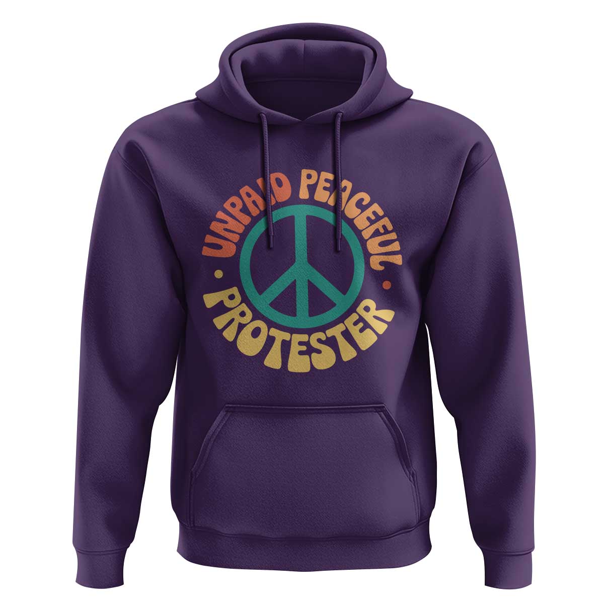 Unpaid Peaceful Protester Hoodie Social Justice Floral Peace Sign