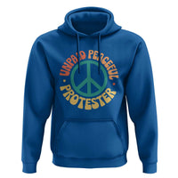 Unpaid Peaceful Protester Hoodie Social Justice Floral Peace Sign