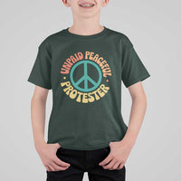 Unpaid Peaceful Protester T Shirt For Kid Social Justice Floral Peace Sign