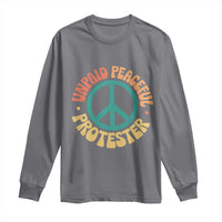 Unpaid Peaceful Protester Long Sleeve Shirt Social Justice Floral Peace Sign