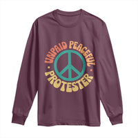 Unpaid Peaceful Protester Long Sleeve Shirt Social Justice Floral Peace Sign