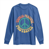 Unpaid Peaceful Protester Long Sleeve Shirt Social Justice Floral Peace Sign