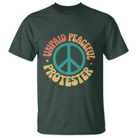 Unpaid Peaceful Protester T Shirt Social Justice Floral Peace Sign