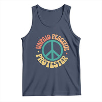 Unpaid Peaceful Protester Tank Top Social Justice Floral Peace Sign
