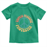 Unpaid Peaceful Protester Toddler T Shirt Social Justice Floral Peace Sign