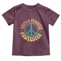 Unpaid Peaceful Protester Toddler T Shirt Social Justice Floral Peace Sign