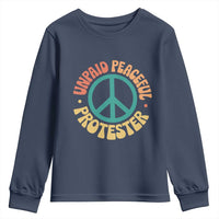 Unpaid Peaceful Protester Youth Sweatshirt Social Justice Floral Peace Sign