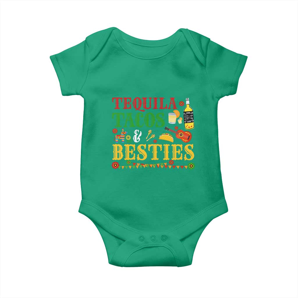 Tequila Tacos And Besties Baby Onesie Funny Mexican Fiesta Cinco De Mayo