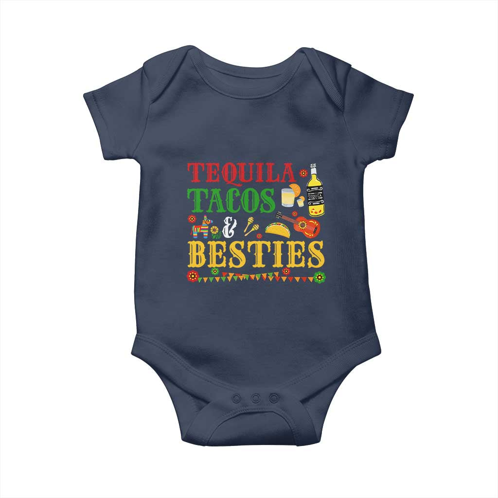 Tequila Tacos And Besties Baby Onesie Funny Mexican Fiesta Cinco De Mayo