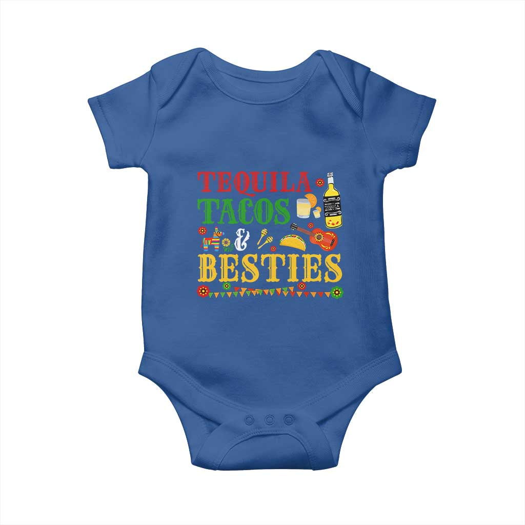 Tequila Tacos And Besties Baby Onesie Funny Mexican Fiesta Cinco De Mayo