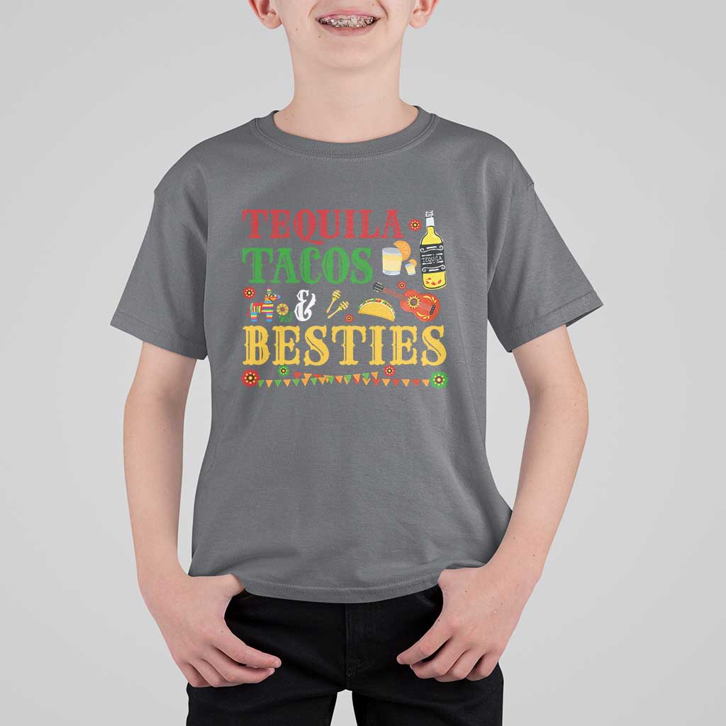Tequila Tacos And Besties T Shirt For Kid Funny Mexican Fiesta Cinco De Mayo