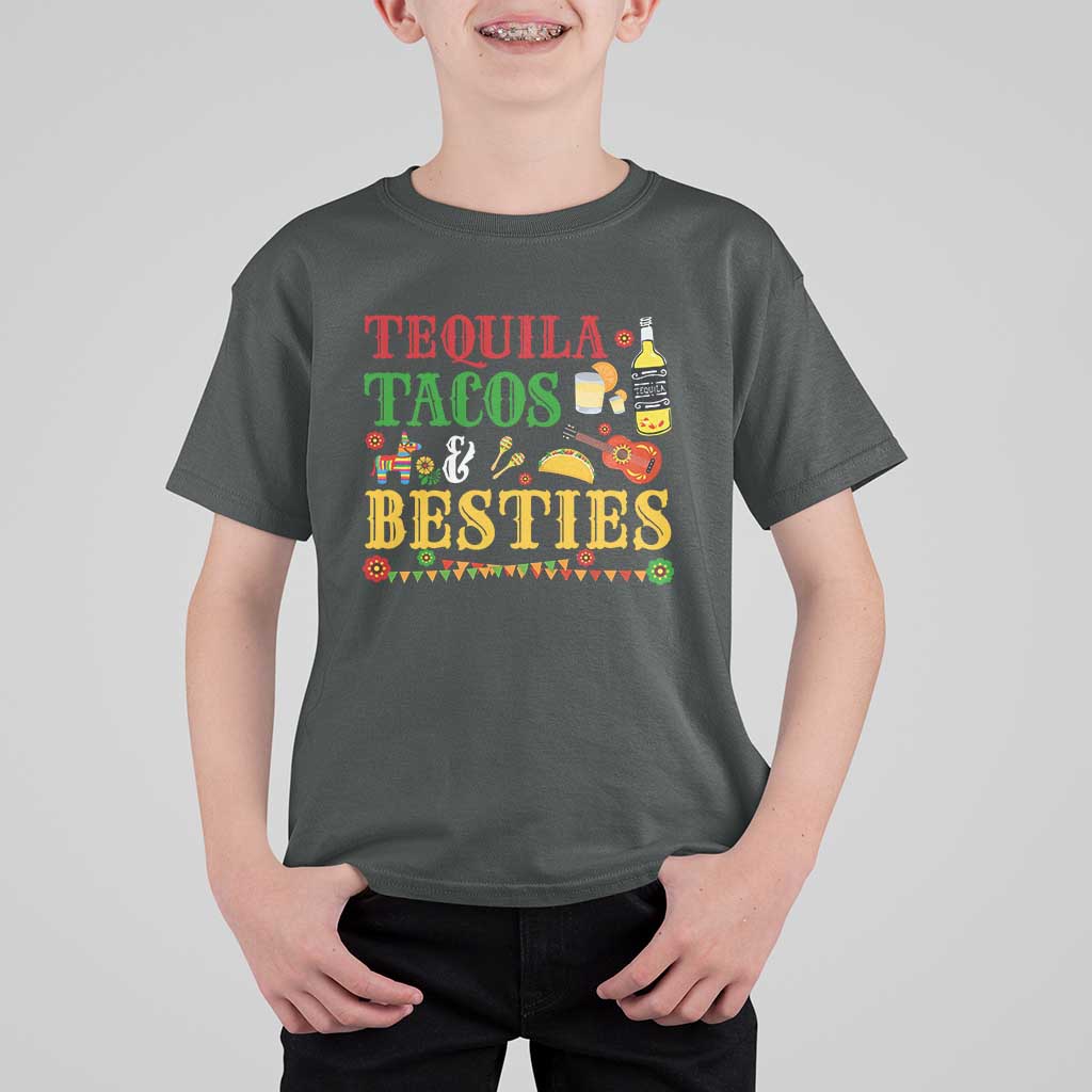 Tequila Tacos And Besties T Shirt For Kid Funny Mexican Fiesta Cinco De Mayo