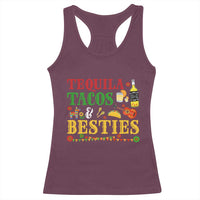 Tequila Tacos And Besties Racerback Tank Top Funny Mexican Fiesta Cinco De Mayo