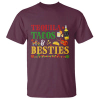 Tequila Tacos And Besties T Shirt Funny Mexican Fiesta Cinco De Mayo