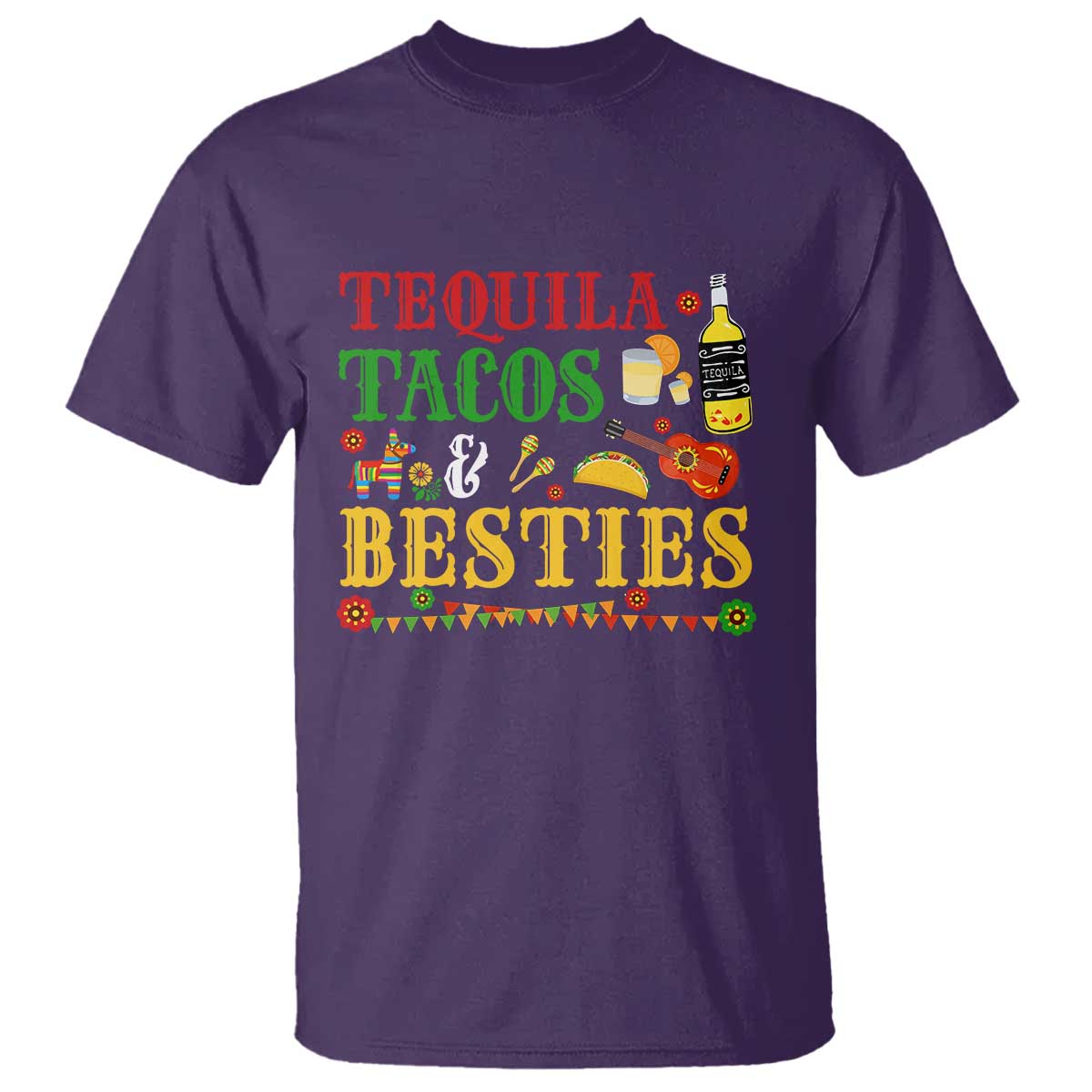 Tequila Tacos And Besties T Shirt Funny Mexican Fiesta Cinco De Mayo