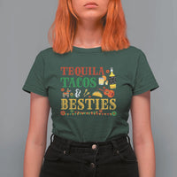 Tequila Tacos And Besties T Shirt For Women Funny Mexican Fiesta Cinco De Mayo