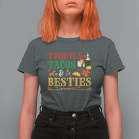 Tequila Tacos And Besties T Shirt For Women Funny Mexican Fiesta Cinco De Mayo