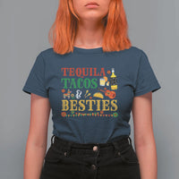 Tequila Tacos And Besties T Shirt For Women Funny Mexican Fiesta Cinco De Mayo