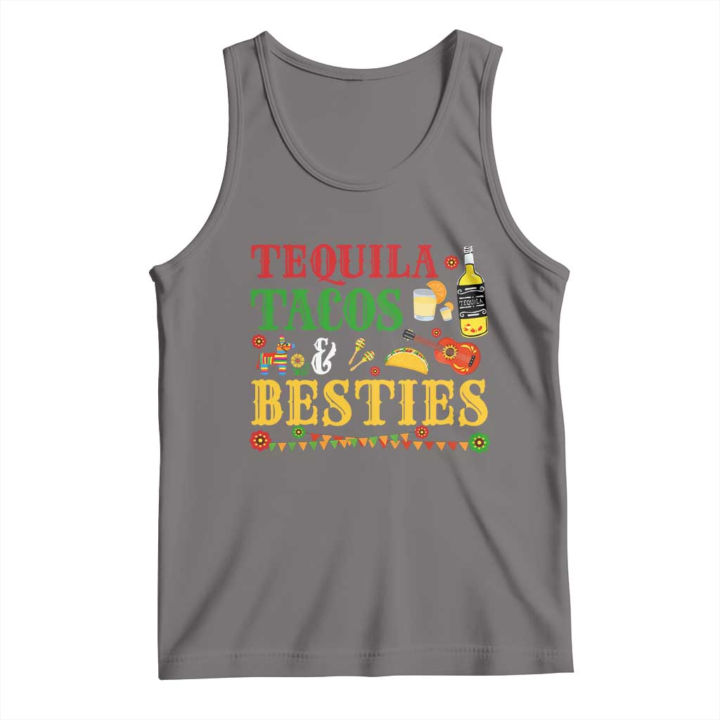 Tequila Tacos And Besties Tank Top Funny Mexican Fiesta Cinco De Mayo