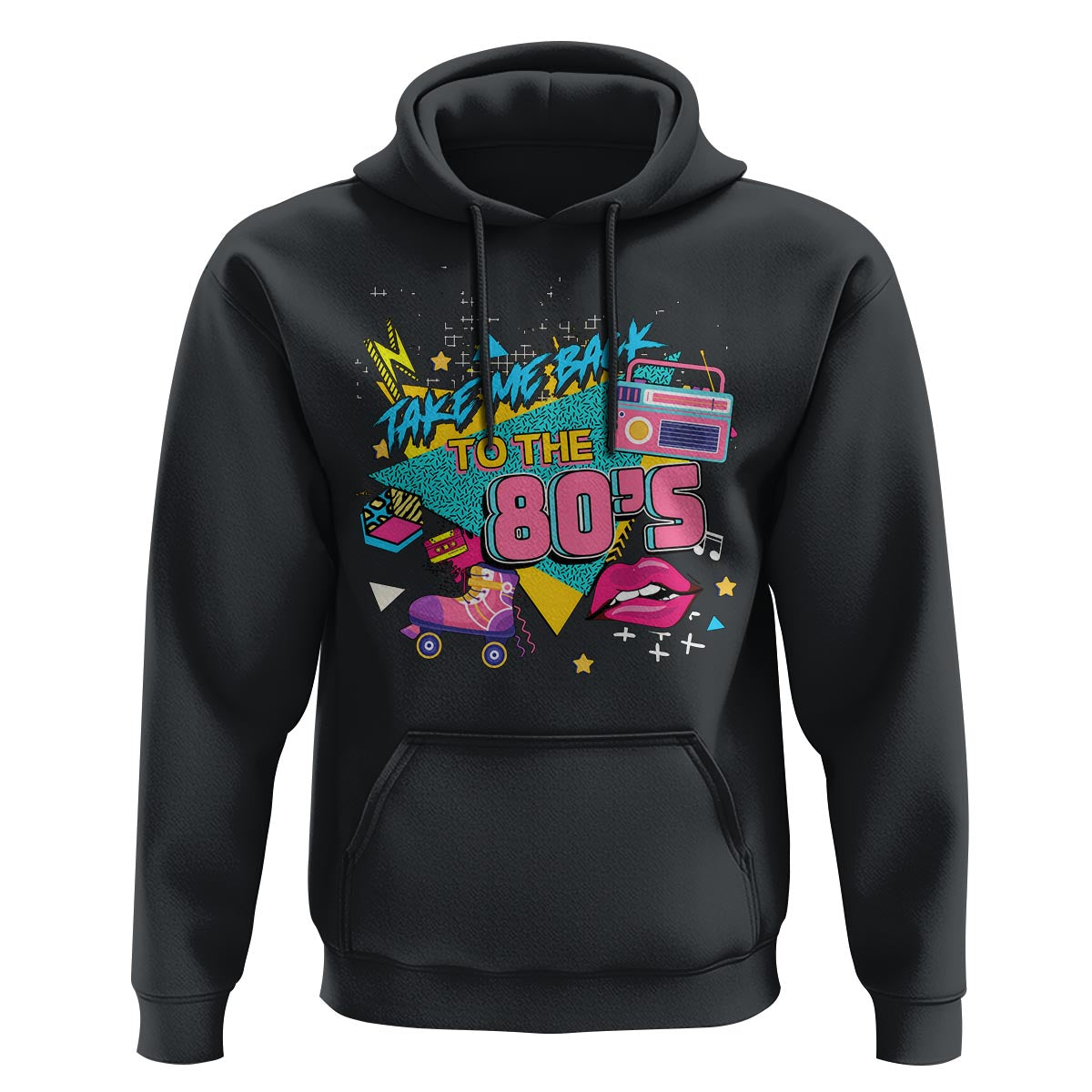 Back To 80s Hoodie Retro Vintage 80's Eighties Costume Party - Wonder Print Shop