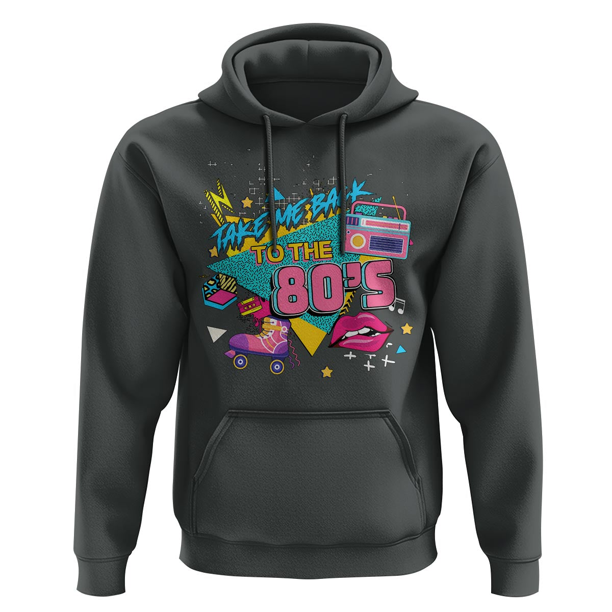 Back To 80s Hoodie Retro Vintage 80's Eighties Costume Party - Wonder Print Shop