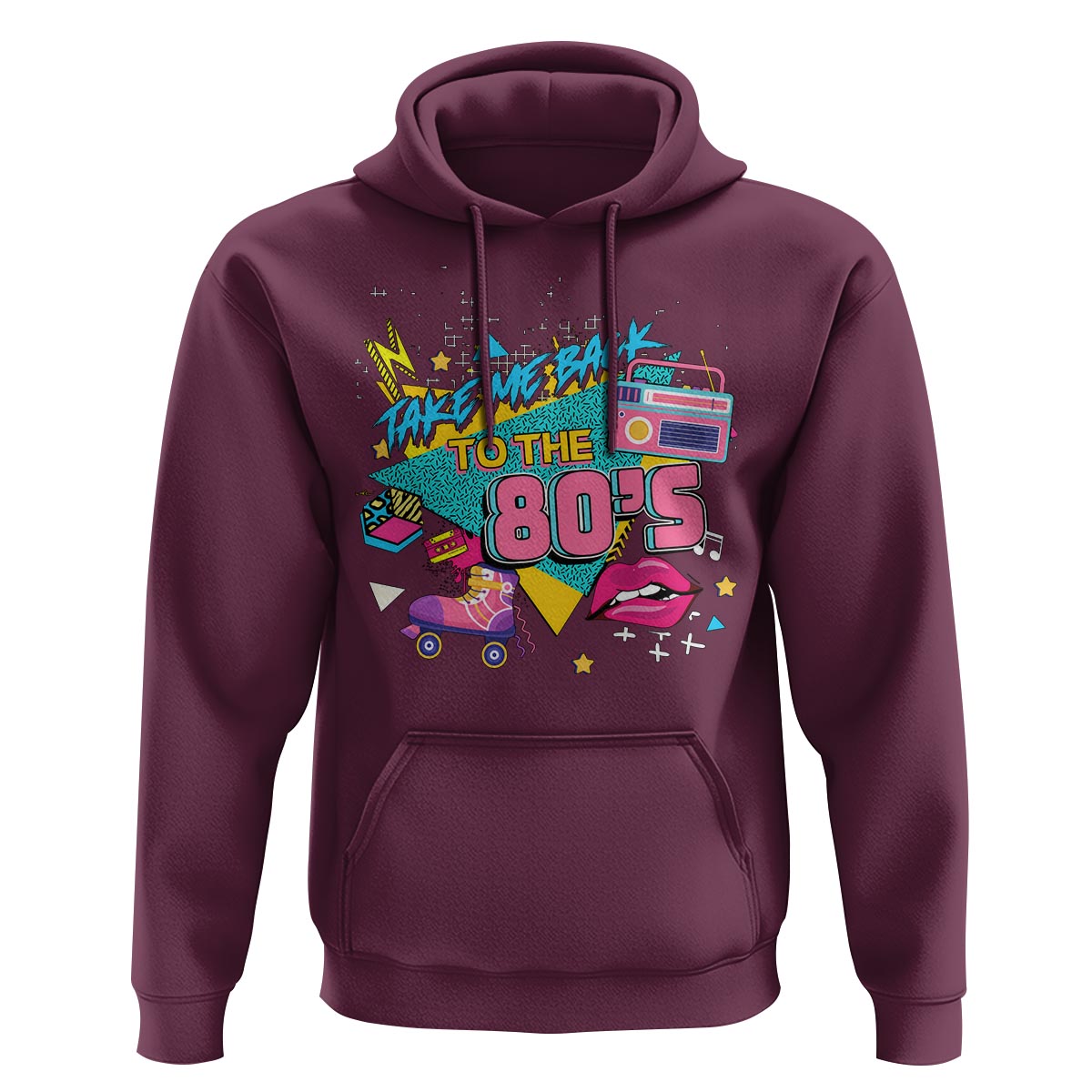 Back To 80s Hoodie Retro Vintage 80's Eighties Costume Party - Wonder Print Shop