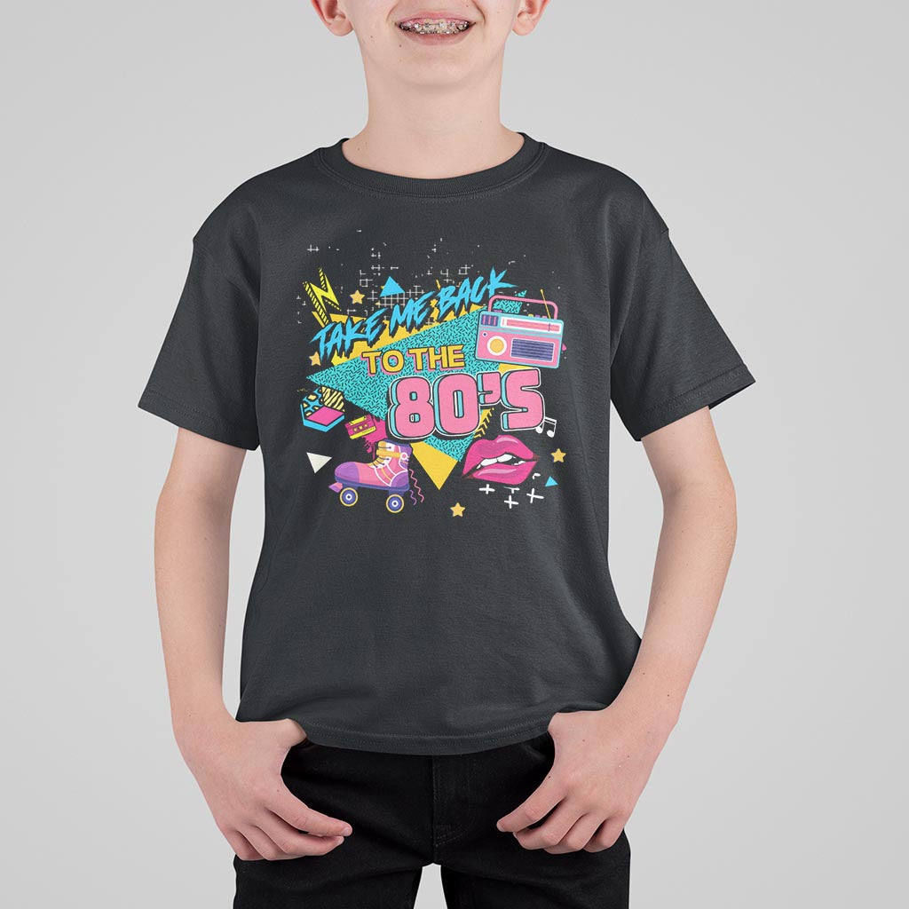 Back To 80s T Shirt For Kid Retro Vintage 80's Eighties Costume Party - Wonder Print Shop