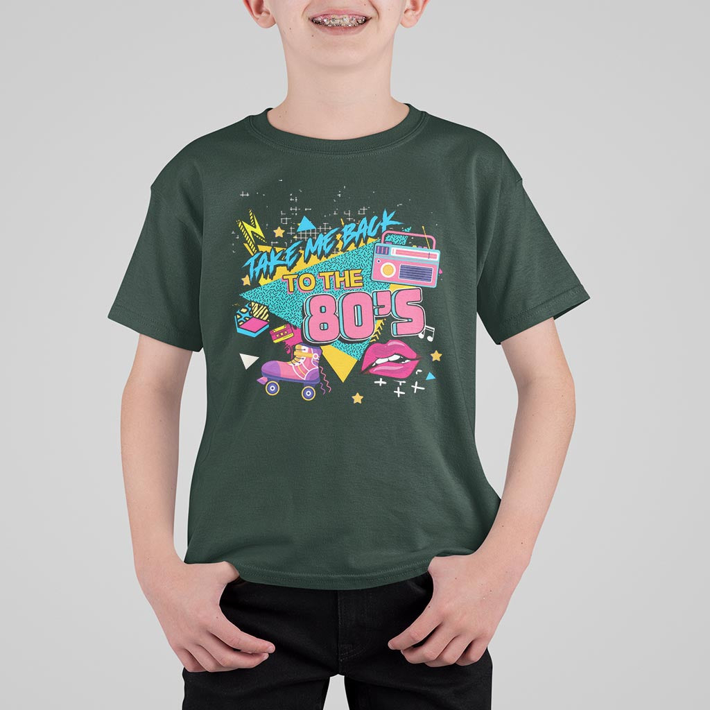Back To 80s T Shirt For Kid Retro Vintage 80's Eighties Costume Party - Wonder Print Shop