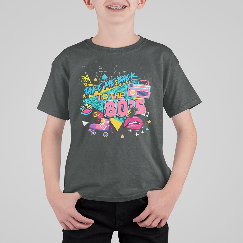 Back To 80s T Shirt For Kid Retro Vintage 80's Eighties Costume Party - Wonder Print Shop