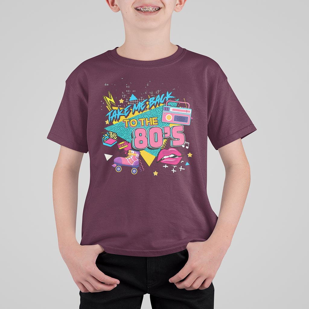 Back To 80s T Shirt For Kid Retro Vintage 80's Eighties Costume Party - Wonder Print Shop
