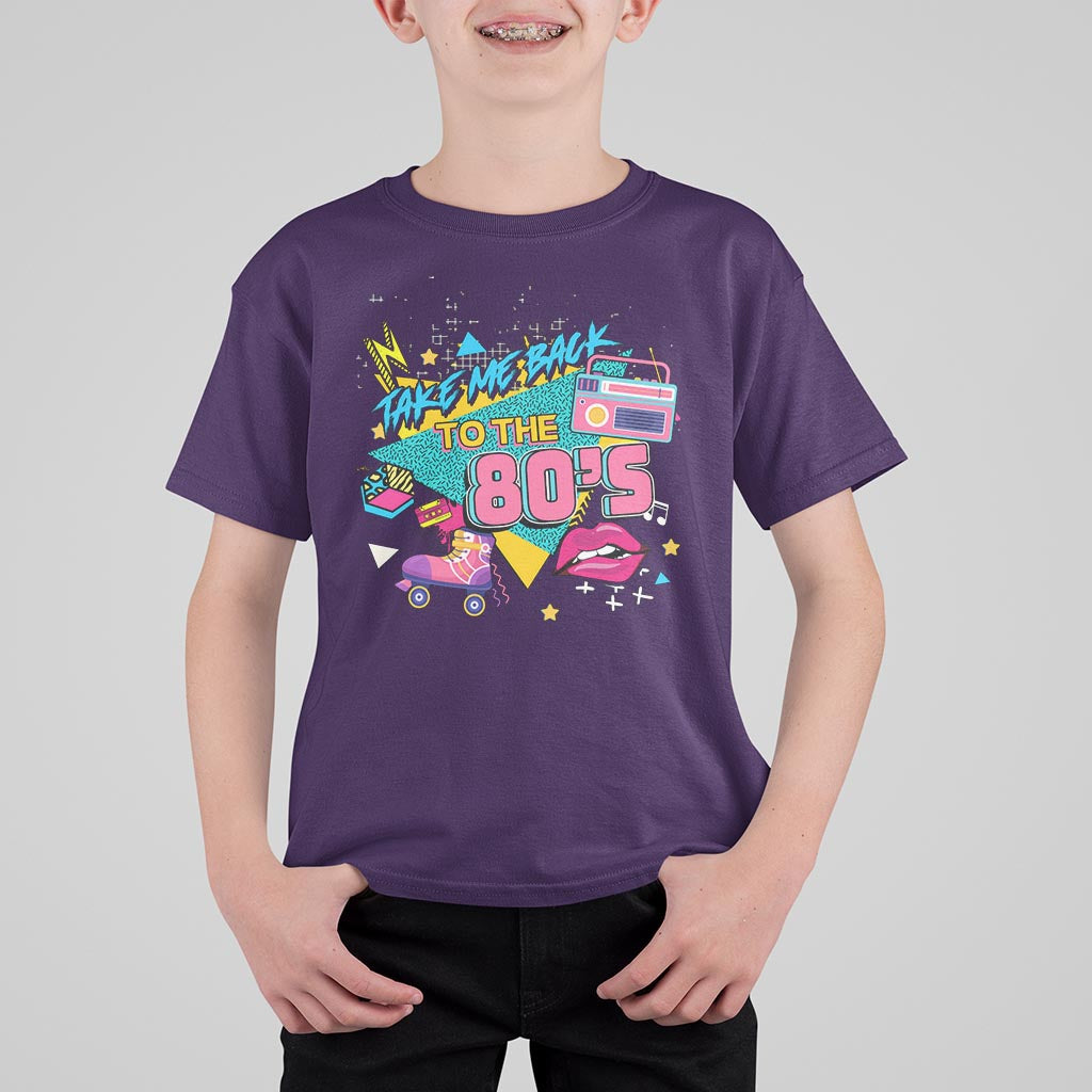 Back To 80s T Shirt For Kid Retro Vintage 80's Eighties Costume Party - Wonder Print Shop