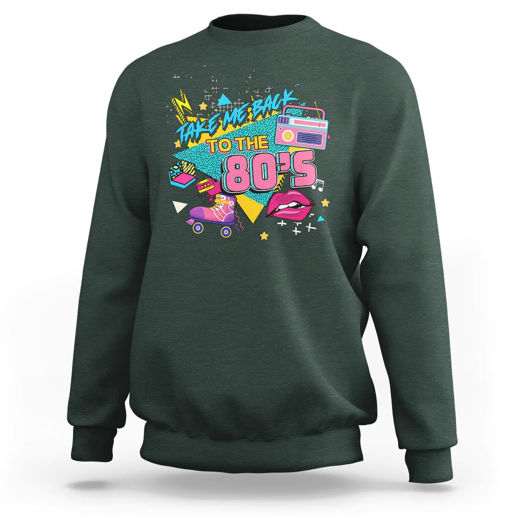 Back To 80s Sweatshirt Retro Vintage 80's Eighties Costume Party - Wonder Print Shop