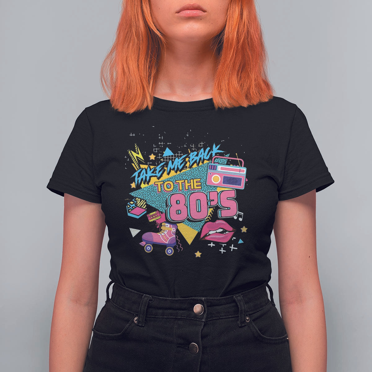 Back To 80s T Shirt For Women Retro Vintage 80's Eighties Costume Party - Wonder Print Shop