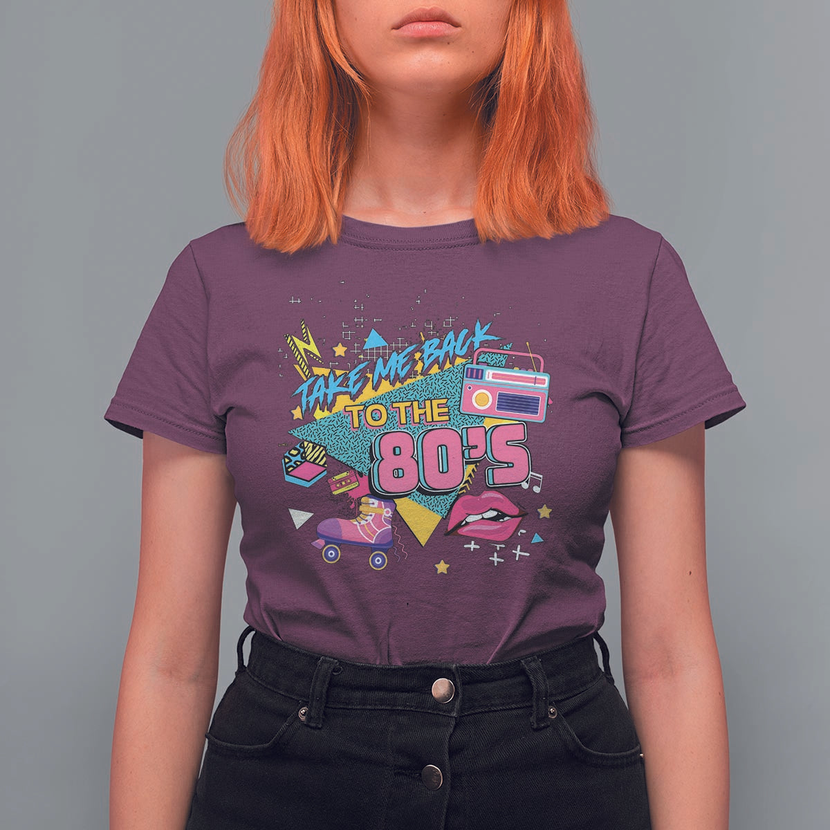 Back To 80s T Shirt For Women Retro Vintage 80's Eighties Costume Party - Wonder Print Shop