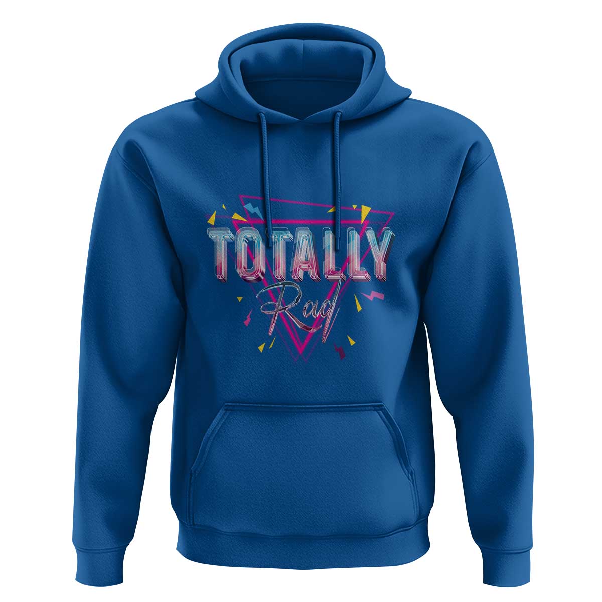 80s Hoodie Totally Rad Neon Vaporware Triangle - Wonder Print Shop