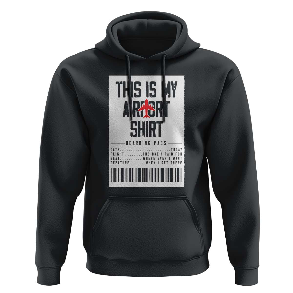 Travel Lover Hoodie This Is My Aiport Shirt Receipt Barcode - Wonder Print Shop