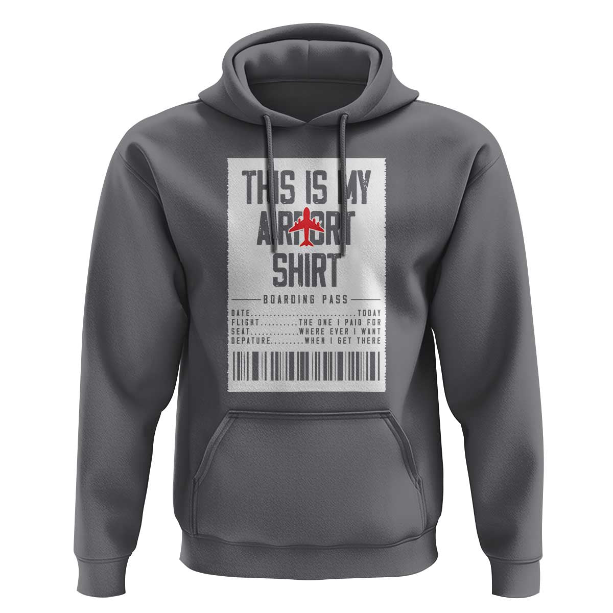 Travel Lover Hoodie This Is My Aiport Shirt Receipt Barcode - Wonder Print Shop