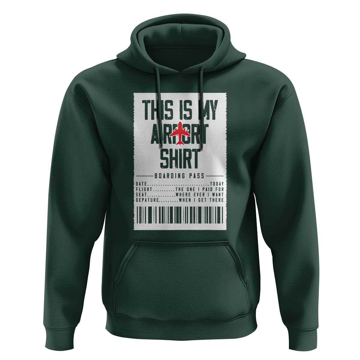 Travel Lover Hoodie This Is My Aiport Shirt Receipt Barcode - Wonder Print Shop