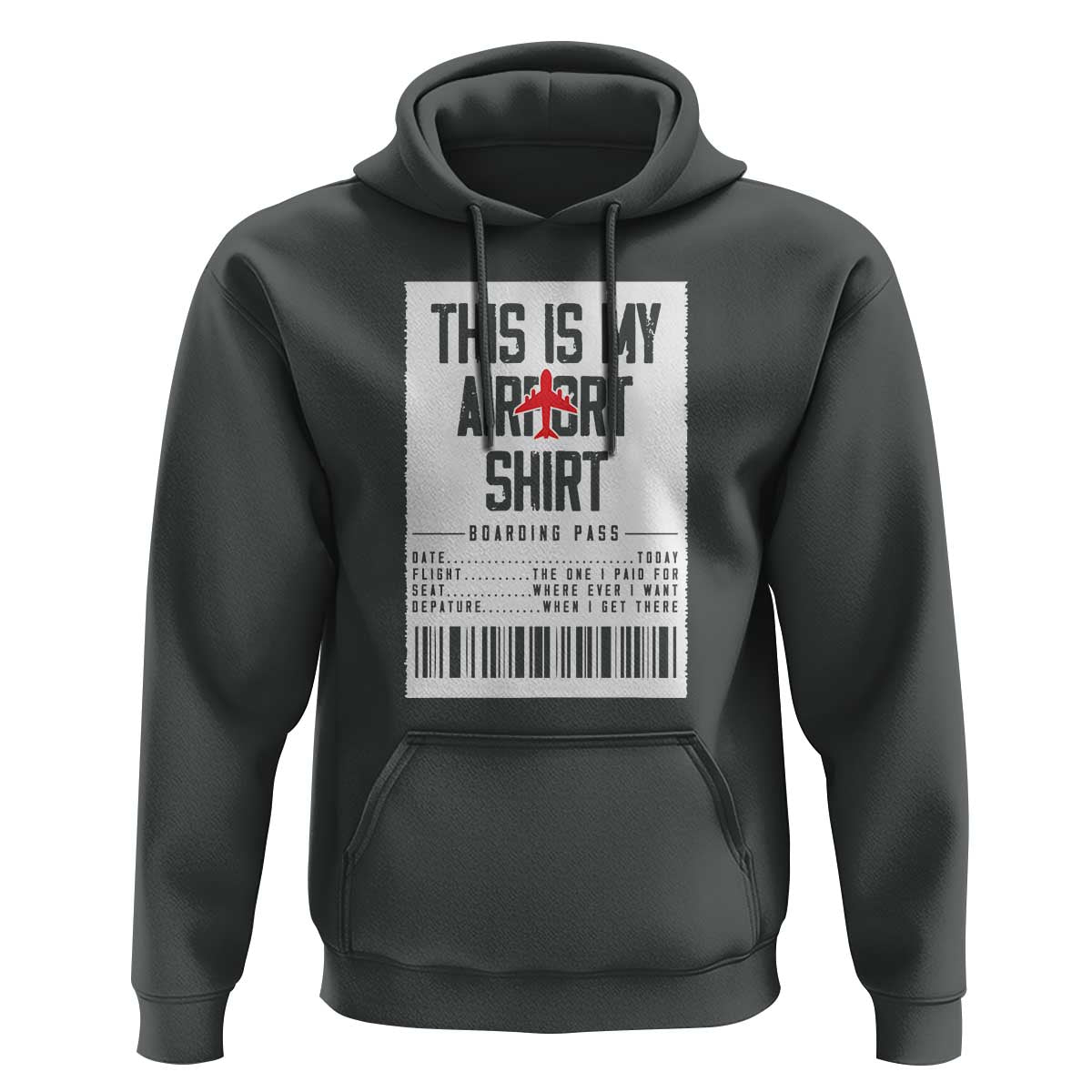 Travel Lover Hoodie This Is My Aiport Shirt Receipt Barcode - Wonder Print Shop