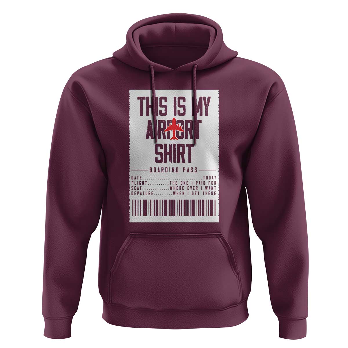 Travel Lover Hoodie This Is My Aiport Shirt Receipt Barcode - Wonder Print Shop