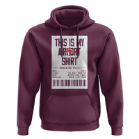 Travel Lover Hoodie This Is My Aiport Shirt Receipt Barcode - Wonder Print Shop