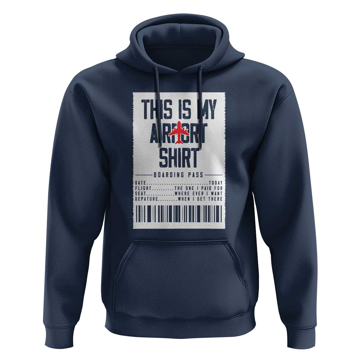 Travel Lover Hoodie This Is My Aiport Shirt Receipt Barcode - Wonder Print Shop