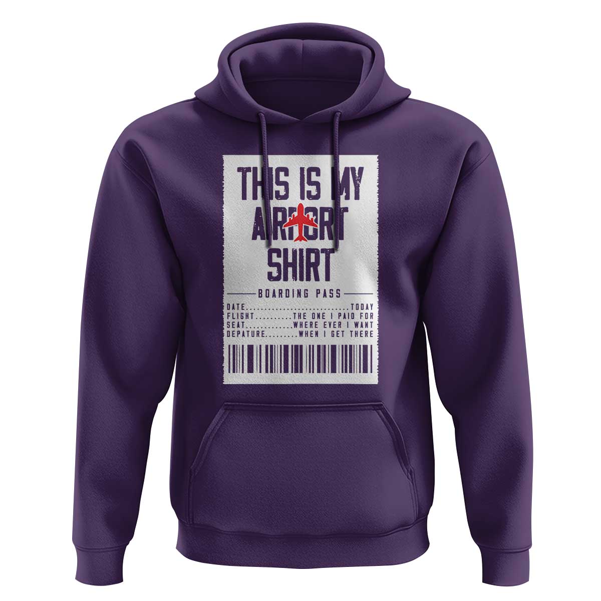 Travel Lover Hoodie This Is My Aiport Shirt Receipt Barcode - Wonder Print Shop