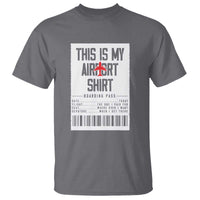 Travel Lover T Shirt This Is My Aiport Shirt Receipt Barcode - Wonder Print Shop