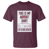 Travel Lover T Shirt This Is My Aiport Shirt Receipt Barcode - Wonder Print Shop