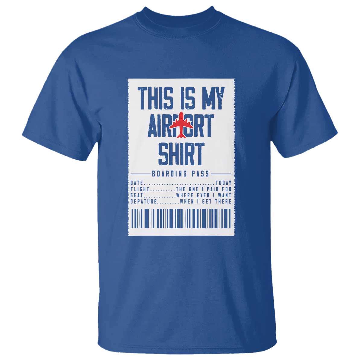 Travel Lover T Shirt This Is My Aiport Shirt Receipt Barcode - Wonder Print Shop