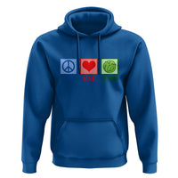 Peace Love Veggies Hoodie Vegetables Themed Funny Vegan Food - Wonder Print Shop