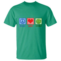 Peace Love Veggies T Shirt Vegetables Themed Funny Vegan Food - Wonder Print Shop